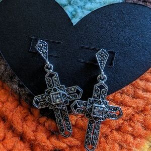 Cross Dangle Earrings